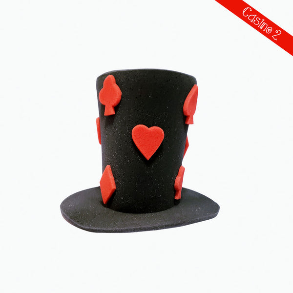 Sombrero de hule espuma con temática de casino