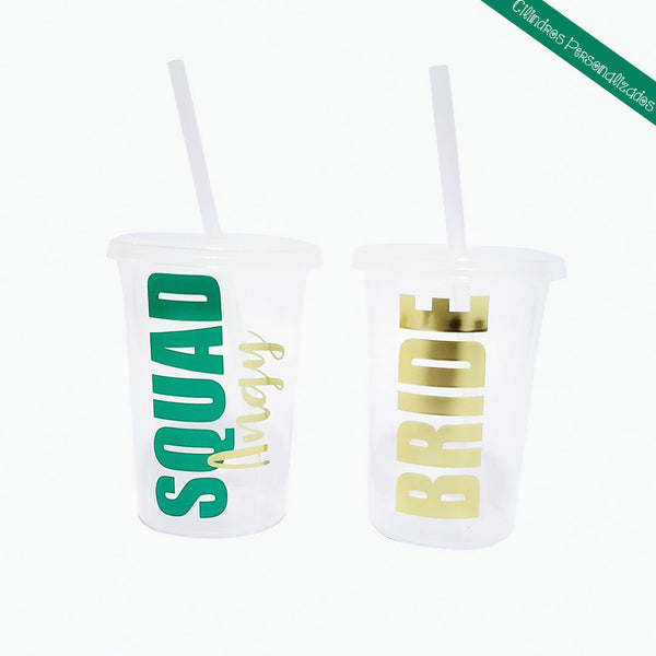 Cilindros personalizados para novia y damas de honor (boda, despedida de soltera)