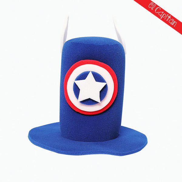 sombrero de hule espuma de capitan america en CDMX