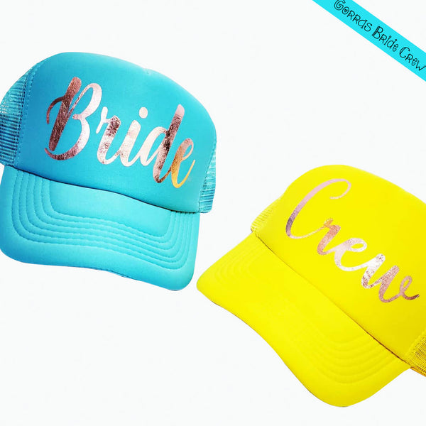 Gorras para novia y damas de honor (boda, despedida de soltera)