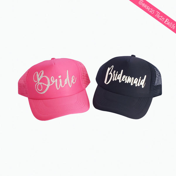 Gorras para novia y damas de honor (boda, despedida de soltera)