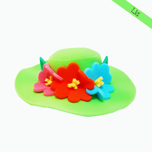 Sombrero de hule espuma con flores