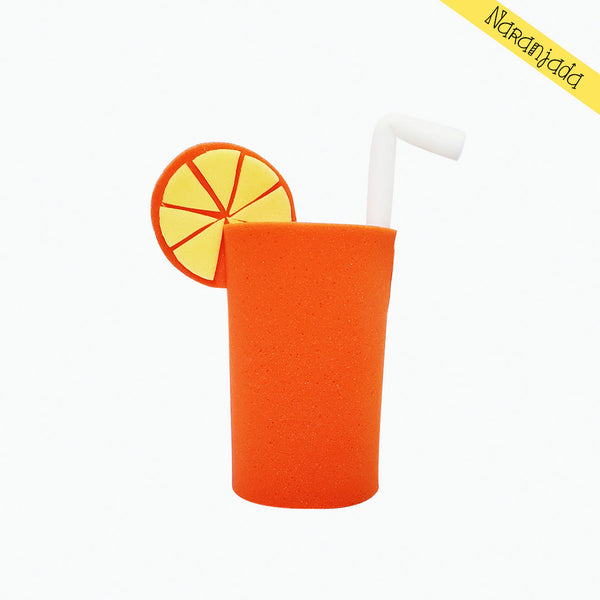 Sombrero de hule espuma en forma de naranjada