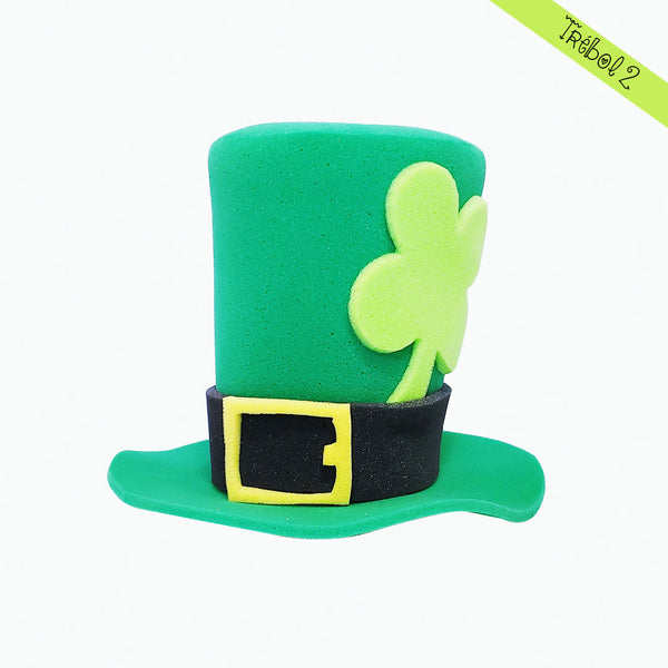 Sombrero de hule de espuma de San Patricio (trébol)