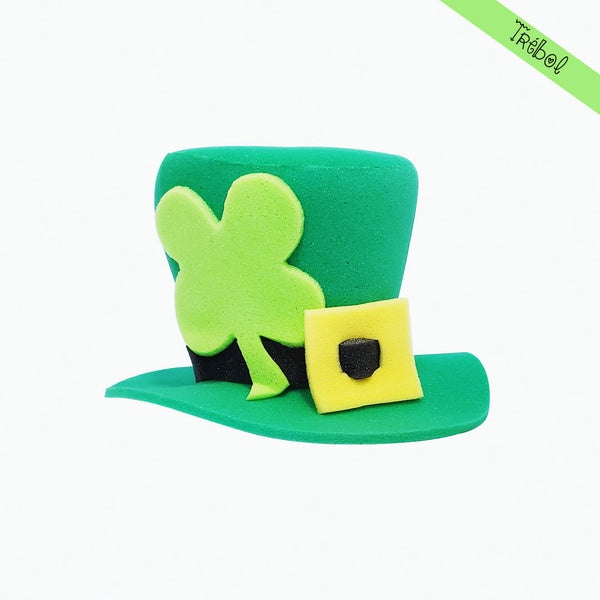 Sombrero de hule de espuma de San Patricio (trébol)