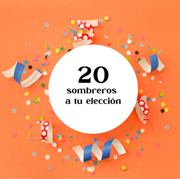 Paquete de 20 sombreros
