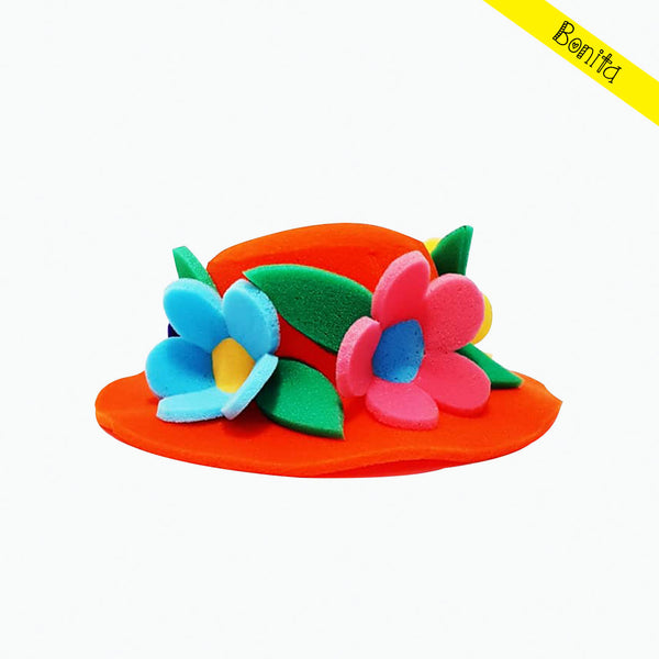 sombrero de hule espuma con flores