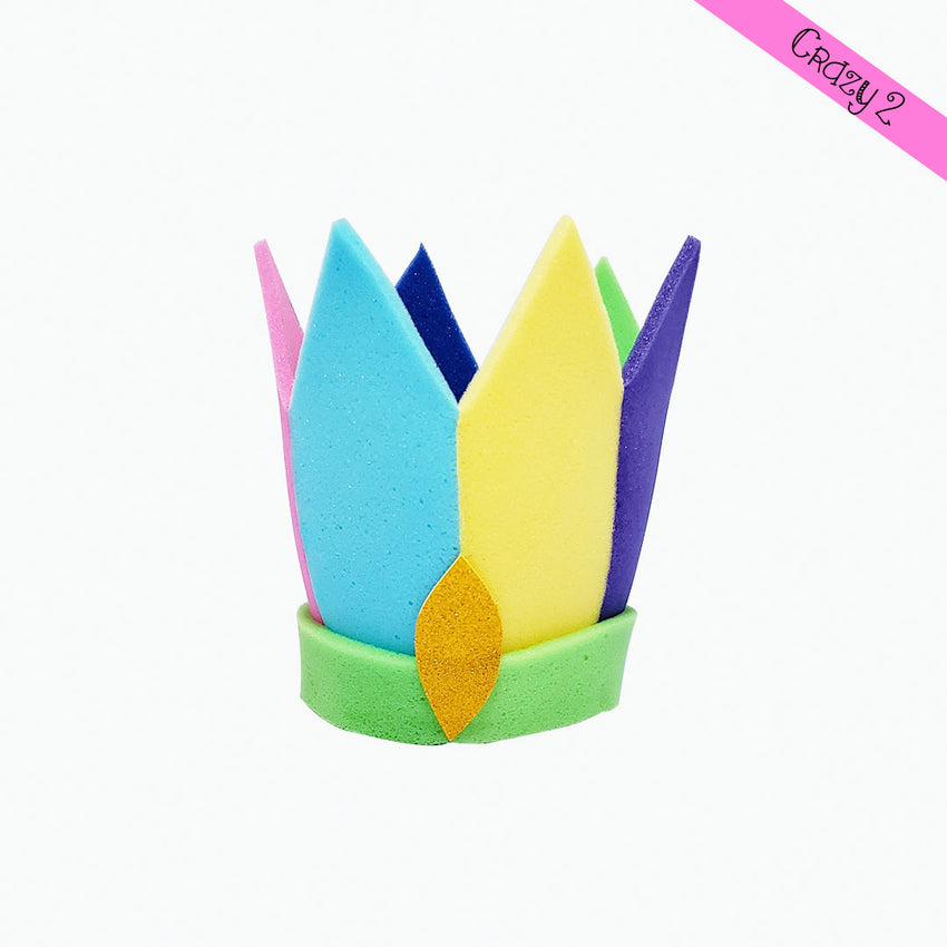 Sombrero de hule de espuma de corona de colores