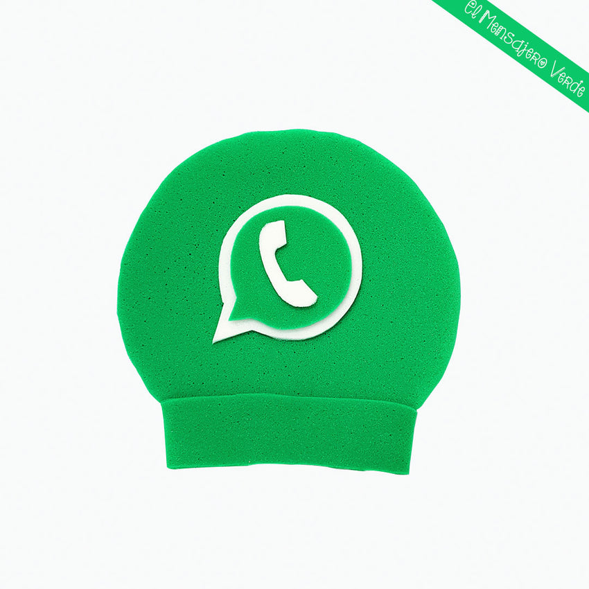 Sombrero de hule espuma de WhatsApp