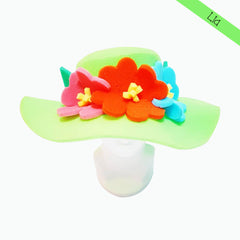 Sombrero de hule espuma con flores