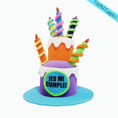 Sombrero de hule espuma con forma de pastel